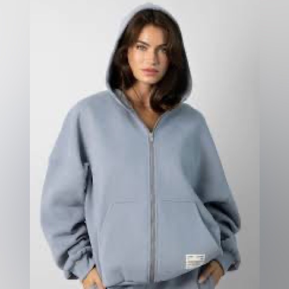 Comfrt Tops - Comfrt Clothing Affirmation Collection‎ Vol 9 Zip Hoodie Blue Oversized 2XL